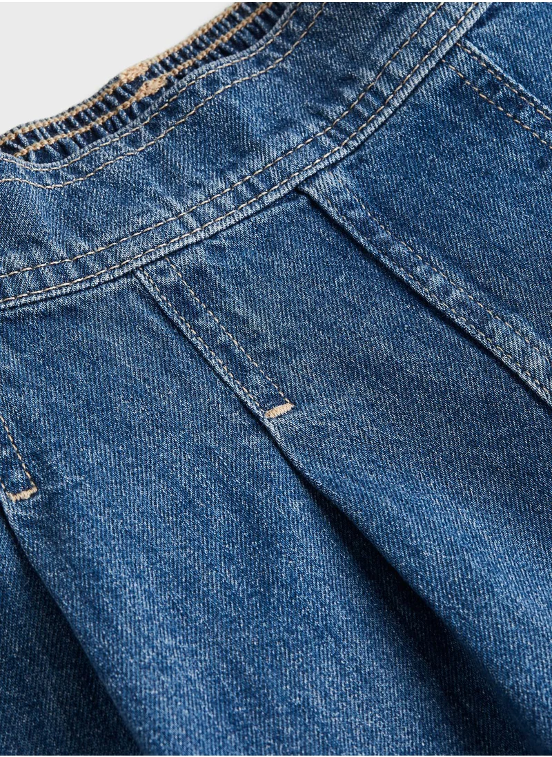 H&M Kids Pleated Denim Skirt