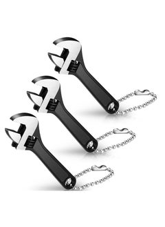 Y&D 3 Pieces 2.5 Inch Adjustable Hand Wrench Black Spanner Size  - Image 1