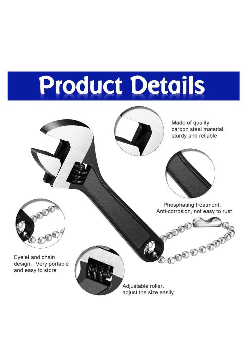 Y&D 3 Pieces 2.5 Inch Adjustable Hand Wrench Black Spanner Size  - Image 2