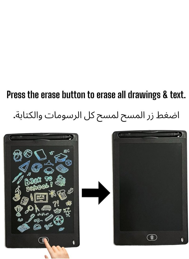 8.5" Drawing, Sketching & Writing Interactive LCD Tablet for Kids & Grown-ups (Black)  - Image 4