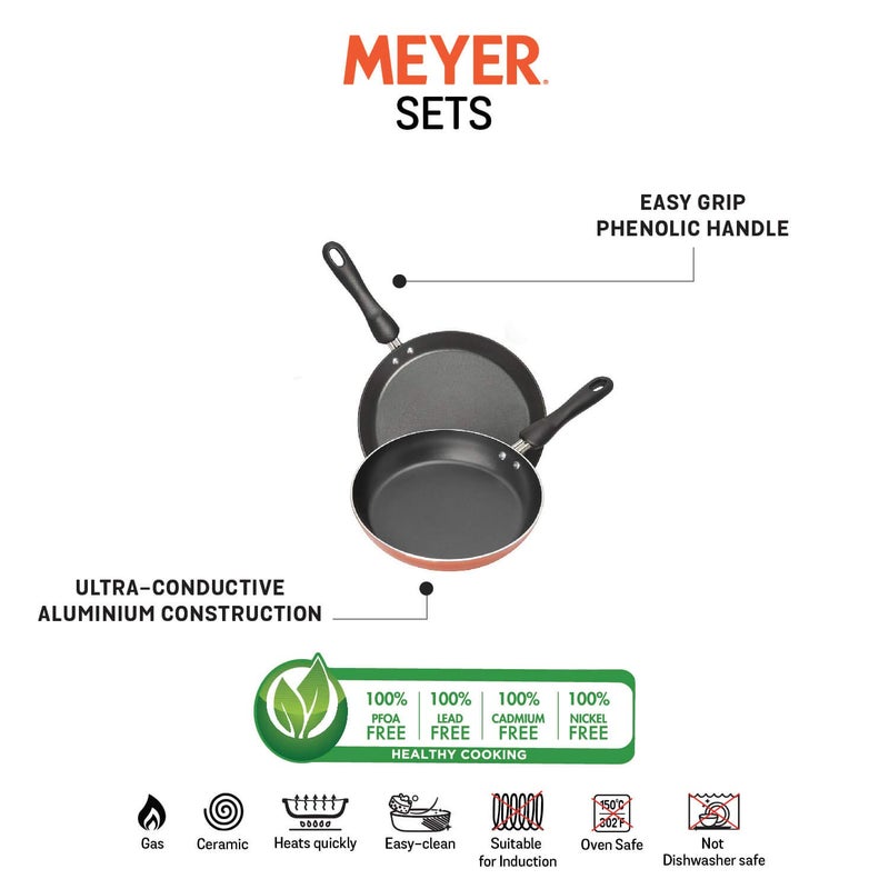MEYER Meyer Aluminium Flat Tawa and Frypan -2 Piece  - Image 4