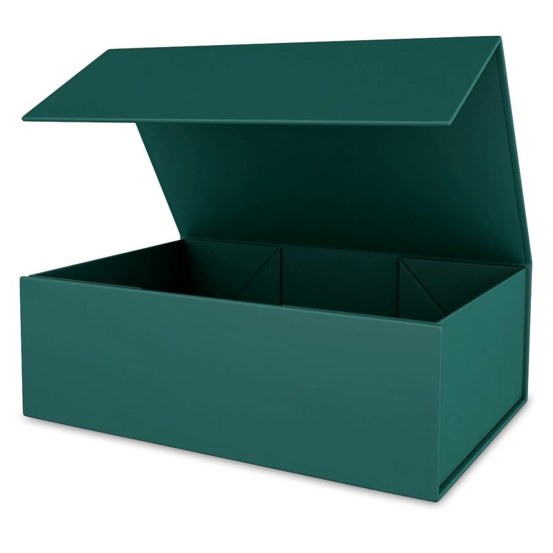 ROSTELACK Green Gift Box 10" x 6" x 3" with Magnetic Closure Lid Gift Boxe for Presents,Bridesmaid Gifts Boxes,Cute Box,Birthday Box,Luxury for Gift Packaging, Magnetic Gift Boxe for Wrapping Gifts - Image 1