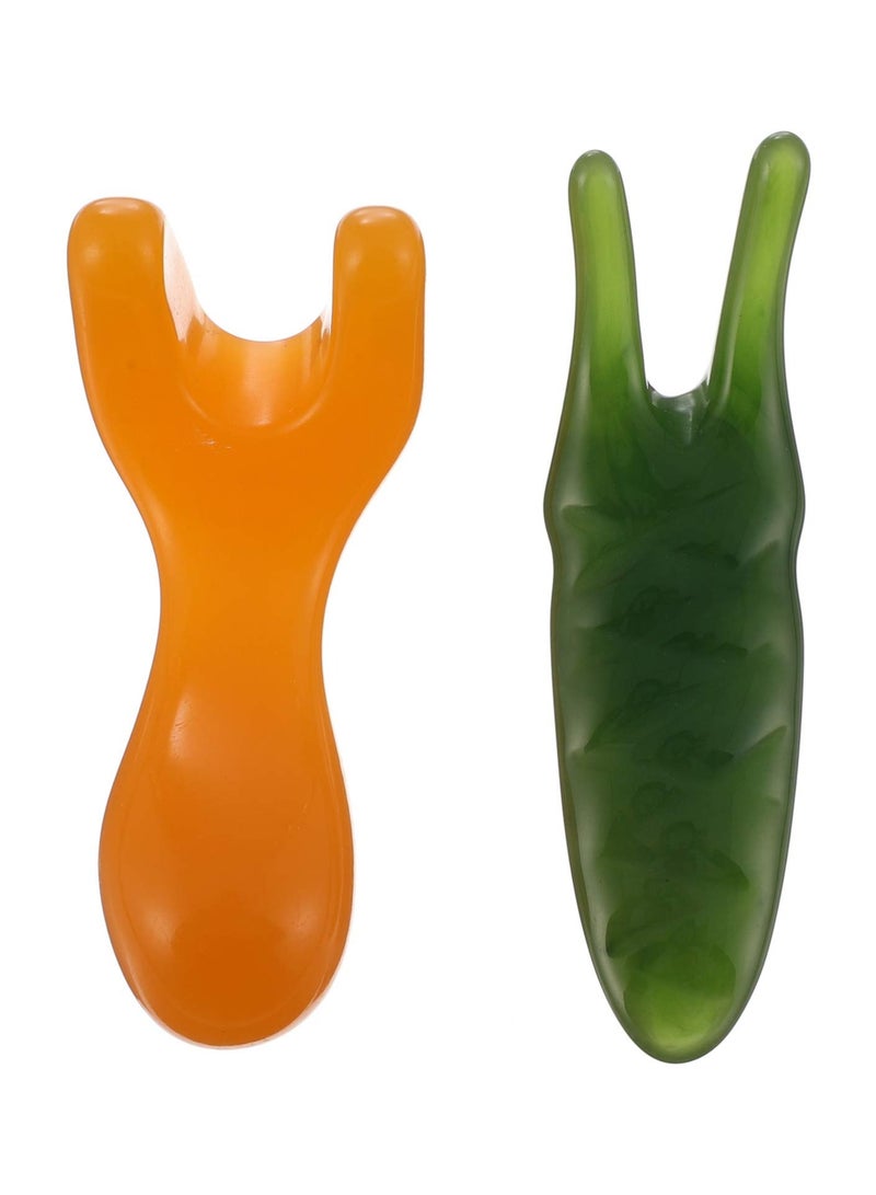 Excefore Natural Jade Facial Massage Roller With Gua Sha Scraping Tool Set - Image 1