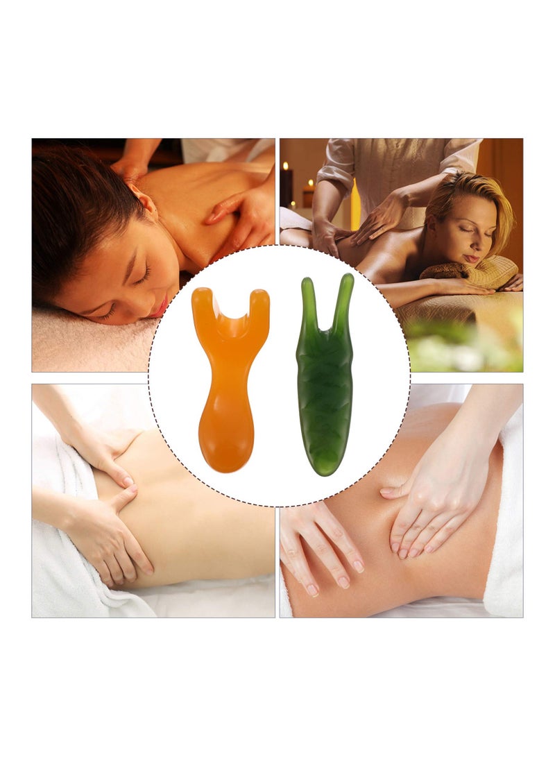 Excefore Natural Jade Facial Massage Roller With Gua Sha Scraping Tool Set - Image 3