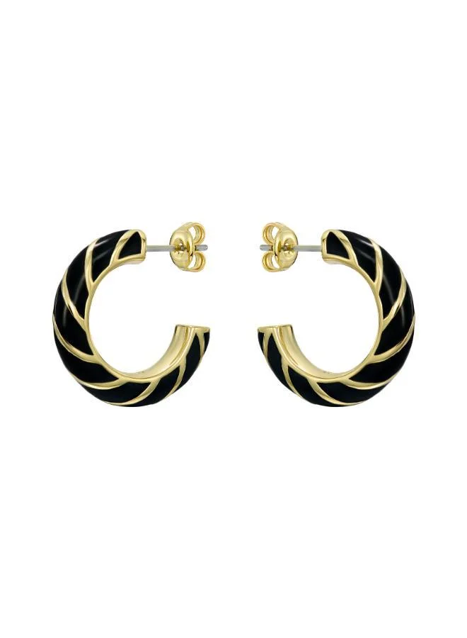 تيد بيكر Tiffany Twist Enamel Hoop Earrings