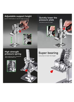 Y&D 2 PCS Arm Hand Tool Jack-Arm Lift Multifunctional Plaster Sheet Repair Anti Slip,Door Use Board Lifter Cabinet Jack for Door, Window, Cabinets, Porches, Decks,Men'S Labor-Saving  - Image 2
