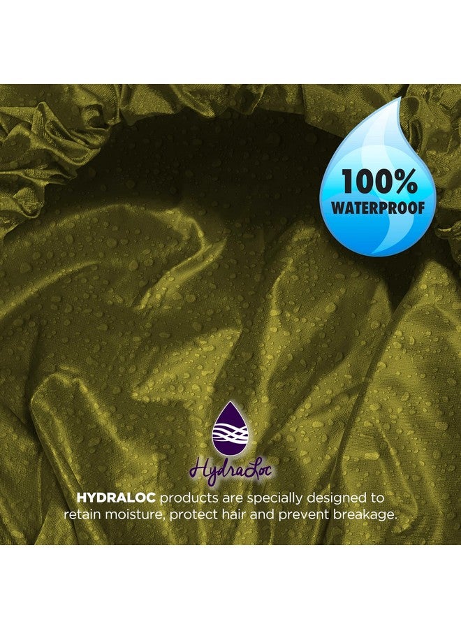 Donna Jumbo Satin Shower & Conditioning Cap 1Pc For Women Curly Hair Roller Sets Crochet Hairstyles Elastic Band Waterproof Shower Cap Jumbo Sage Color - Image 2