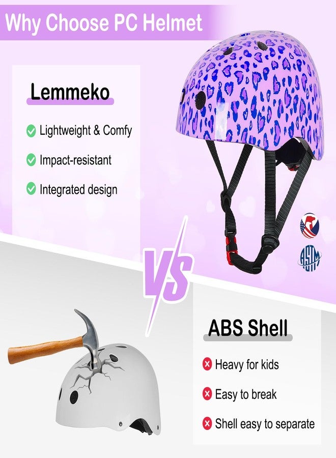 Lemmeko Helmet for Kids 8-14, Adjustable Kids Bike Helmet with DIY Cat Ears for Girls Youth for Skateboard Scooter Cycling Roller Skating, Purple - Image 3