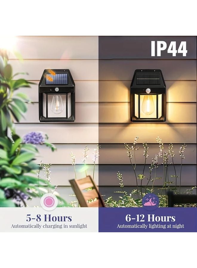 2pcs Solar Motion Sensor Wall Light Weather Resistant Outdoor Garden Lighting - Image 4