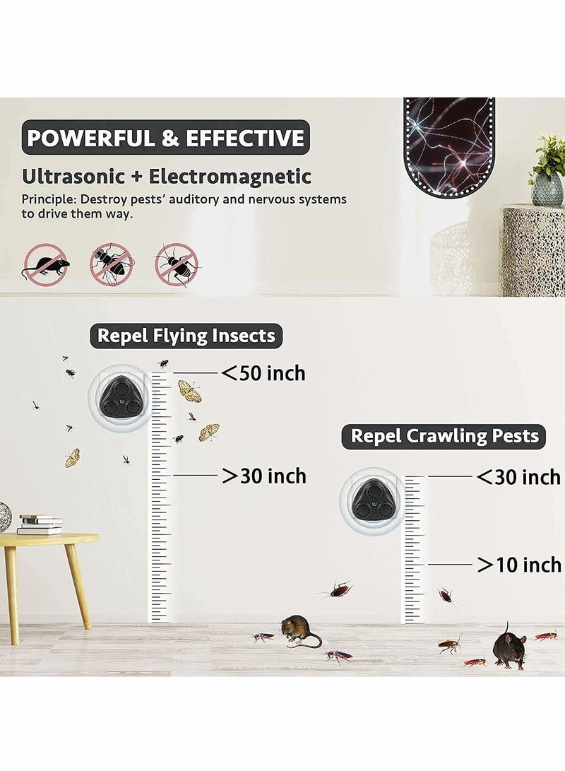 KASTWAVE Ultrasonic Pest Repeller, High Power Plug-in Repellent Portable, Electronic Pest Controler for Rodents Rat Mouse Cockroach Ant, Spider, Mosquito, Insect, for Living Room, Garage, Office, Hotel - Image 5
