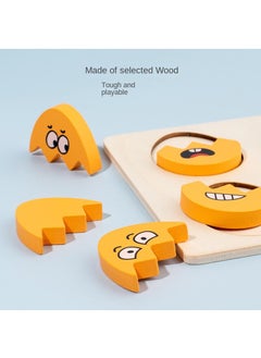 Y&D Face-changing Egg Puzzle Children's Expression Matching Game Wooden Face-changing Building Blocks Toy-  - Image 4