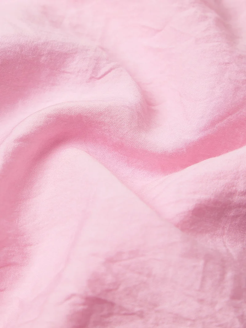 The Souled Store  The Souled Store Natureverse: Textured Women and Girls Full Sleeves Spread Collar Light Pink Embroidered Viscose Nylon Oversized Fit Lightweight Winter-Ready Shirt  | Best Price UAE