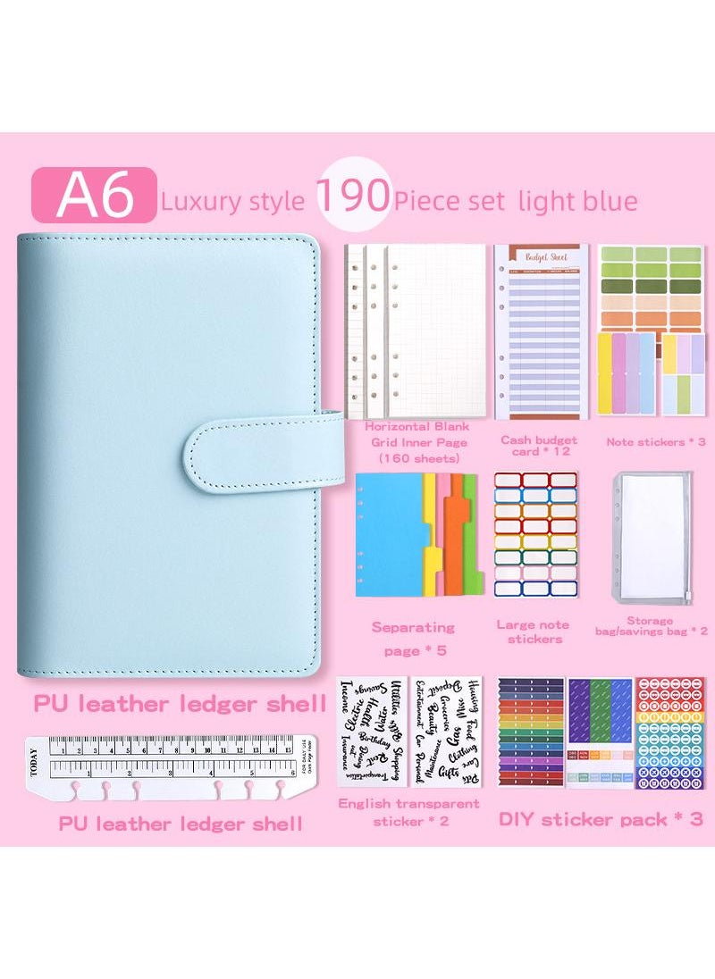 Y&D A6 Loose Leaf Notebook Luxury Style Set Macaron Pu Leather Loose Leaf Notebook Cash Budget Ledger  - Image 2