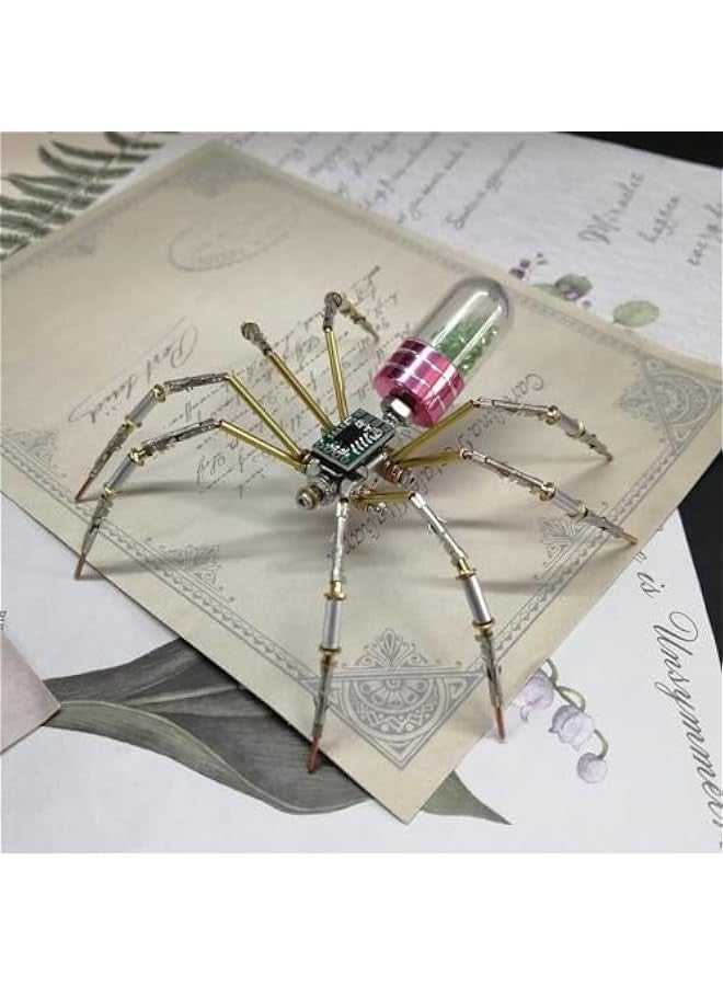 3D Metal Insect Puzzle,90 Pieces Steampunk Mechanical Circuit-spider Model Gifts for Adults (Kit Version/Green), RQ463RDQX14525ALKI - Image 5