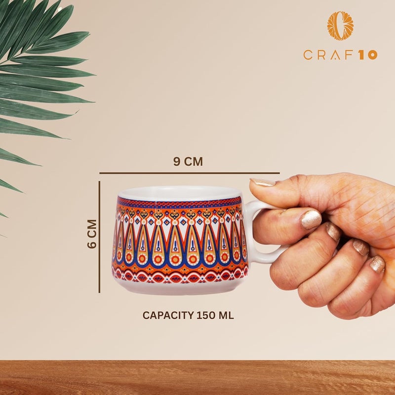CRAF10 أكواب شاي كولور بليس – مجموعة من 6، 180 مل، نابضة بالحياة، آمنة للاستخدام في الميكروويف وغسالة الصحون - Image 5