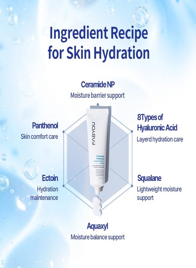 FABYOU Ceramide Panthenol Barrier Support Moisturizer 2.71 fl oz - Long-lasting Hydration & Soothing for Dry & Sensitive Skin, Strengthens Barrier with 8 Types of Hyaluronic Acid, Korean Skincare - Image 5
