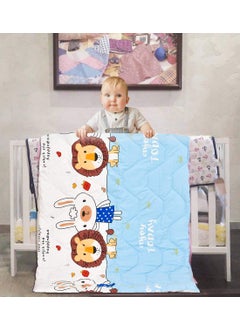 COZY FURNISH COZY FURNISH Reversible Kids Comforter Blanket Quilt Super Soft AllSeason 150 GSM 08 Years 60x45 Inches for Kids Summer Winter Blanket for Kid Boys Girls  - Image 1