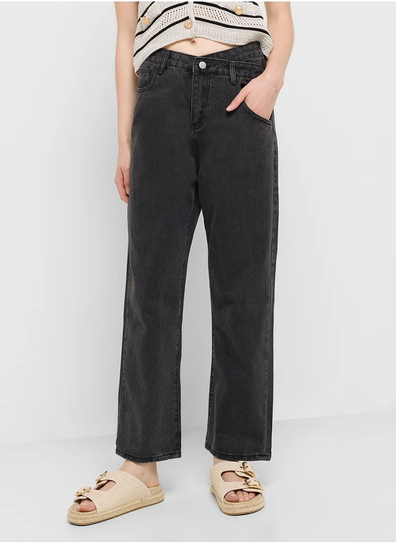 Ginger High Waist Straight Fit Jeans