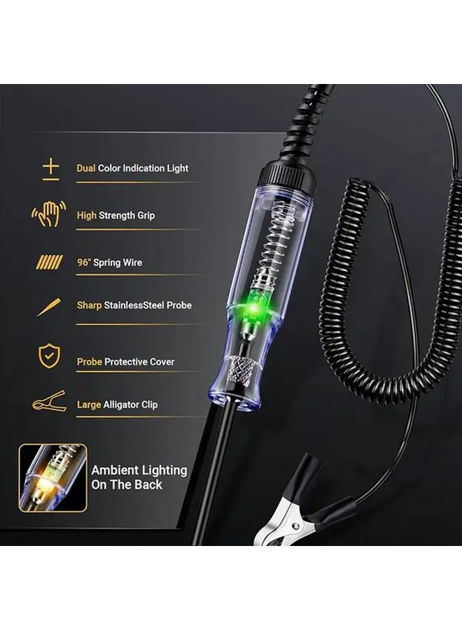Black Voltage Tester Without Battery For Car Electrical Diagnostics With Extended Probe - Image 2