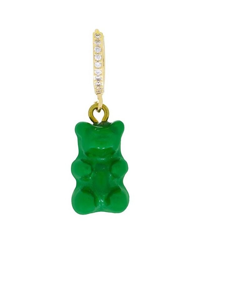 Fashionbox Lola Gummy Bear Single earring/ Charm Gold Plated 
