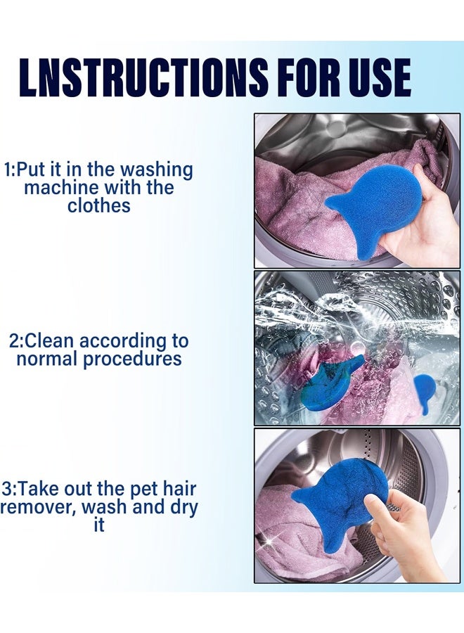 6PCS Pet Hair Remover for Laundry, Reusable Dog & Cat Hair Remover Tool, Effectively Removes Pet Hair for Washing Machines, Dryers - Image 2