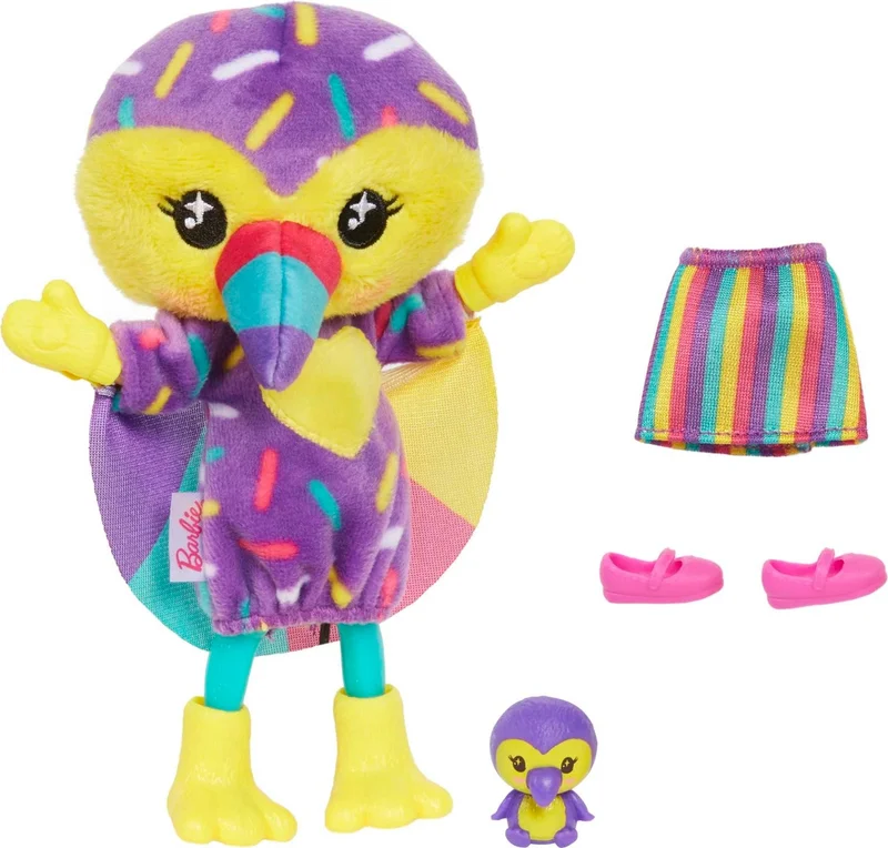 باربي Cutie Reveal Dolls Chelsea Tropical Forest Series - Bird, ages 3+, HKR16