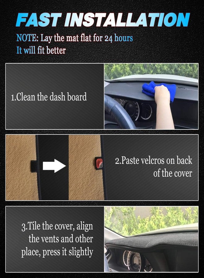 QUYDDC Dash Cover Fit for Kia Sportage 2017-2022 (QL Body Code) (Fits Vehicle Without HUD Models) | Anti-Glare, Sun Protection, Dustproof, UV-Proof | Dashboard Covers Interior Car Accessories - Black - Image 5