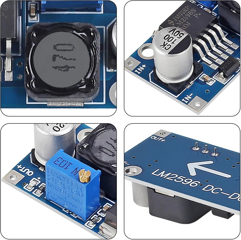 AiTrip 5 Pack LM2596 DC to DC Buck Converter 3.0-40V to 1.5-35V Power Supply Step Down Module - Image 4