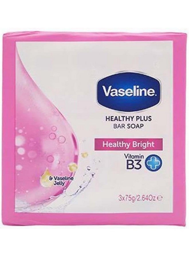 Vaseline Healthy Plus Bar Soap Healty Bright - 3 x 75 gram - Image 1