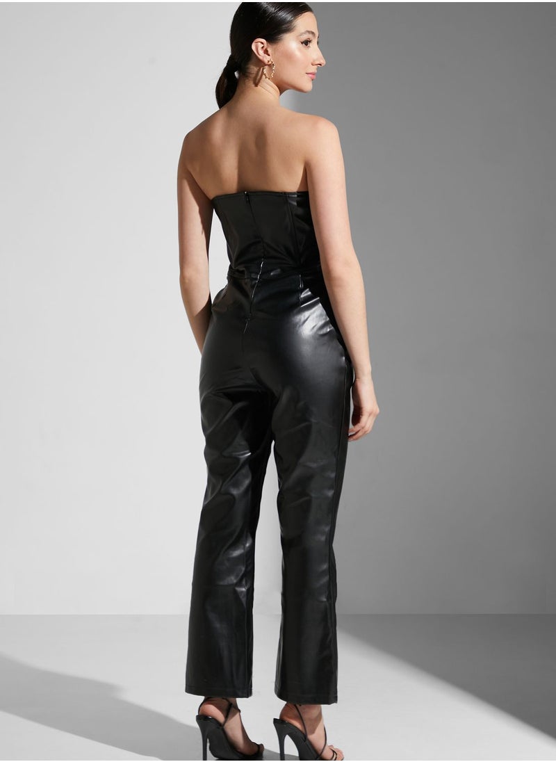 Chi Chi London Petite - Bandeau Wide Leg Jumpsuit - Image 1