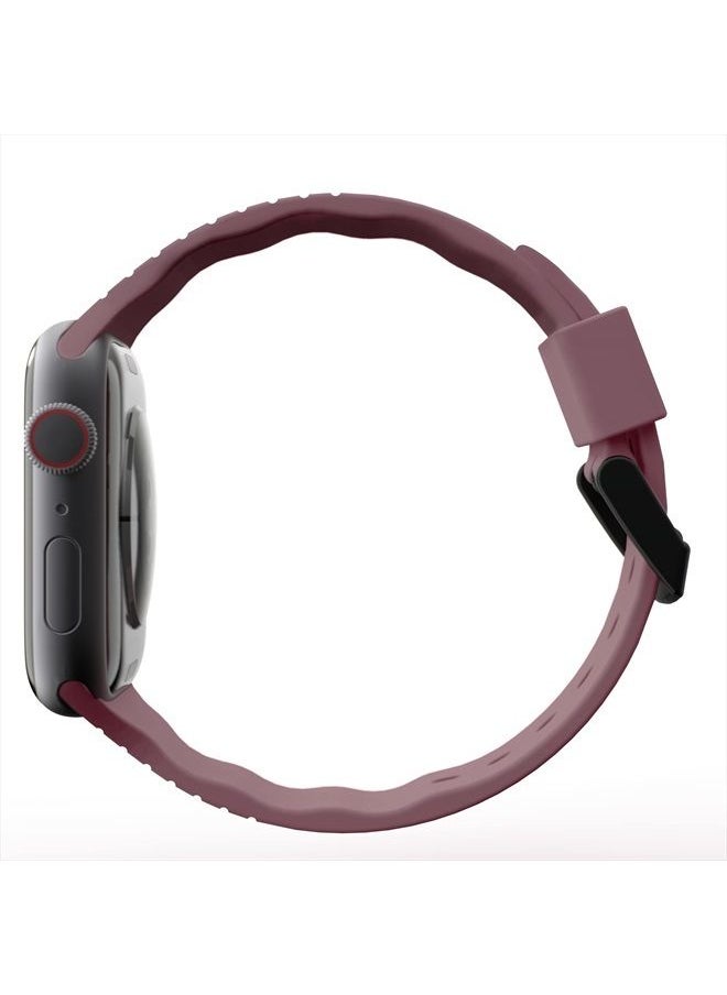 Urban Armor Gear - [U] by UAG Compatible with Apple Watch Band 45mm/44mm 42mm, iWatch Series 7/6/5/4/3/2/1 & Watch SE, Striped Detail Breathable Antimicrobial Aurora Silicone Sport Replacement Strap, Dusty Rose - Image 1