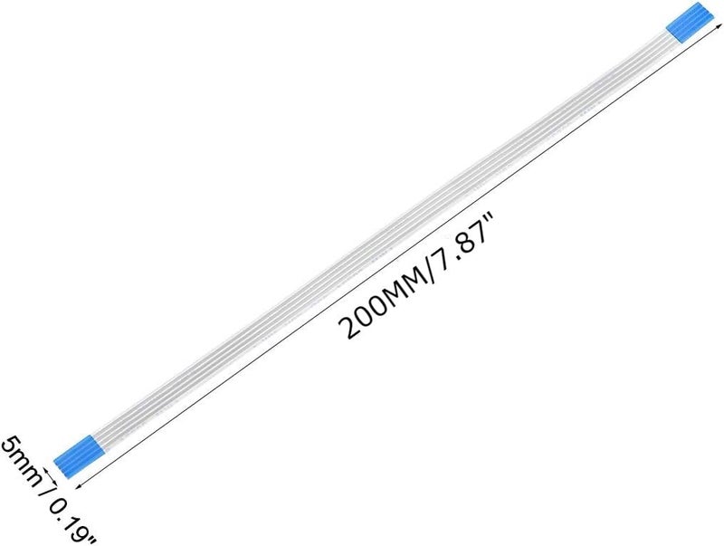 SLVC FFC Cable 4 Pin 1.0mm Same Side Pin(200mm Length) flat flexible FPC LVDS Ribbon Wire Flat Cable for digital camcorders,laptops,LCD TVs,LCD,3D Printer(White)(Pack Of 1) - Image 2