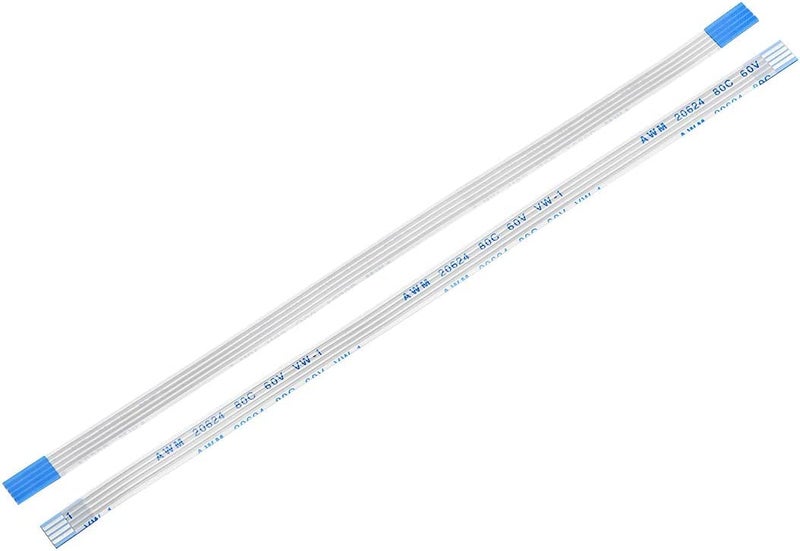 SLVC FFC Cable 4 Pin 1.0mm Same Side Pin(200mm Length) flat flexible FPC LVDS Ribbon Wire Flat Cable for digital camcorders,laptops,LCD TVs,LCD,3D Printer(White)(Pack Of 1) - Image 1