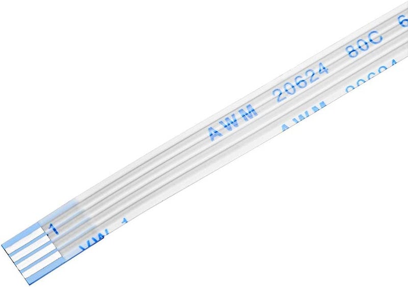 SLVC FFC Cable 4 Pin 1.0mm Same Side Pin(200mm Length) flat flexible FPC LVDS Ribbon Wire Flat Cable for digital camcorders,laptops,LCD TVs,LCD,3D Printer(White)(Pack Of 1) - Image 3