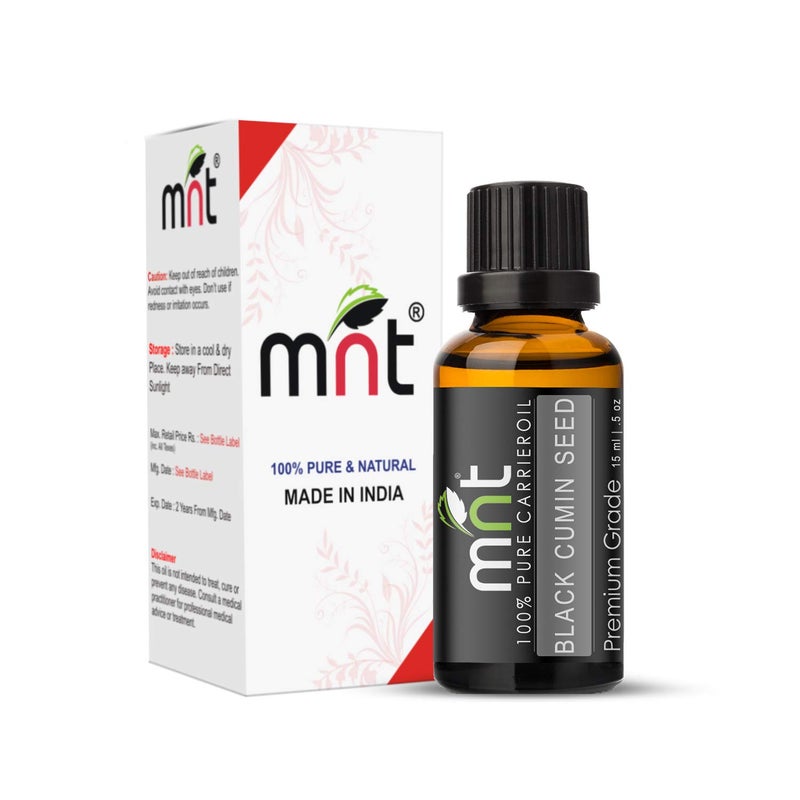 MNT Black Cumin Seed (Kalonji) Carrier Oil - 100% Pure & Natural Oil for Hair and Skin Care (15ML) - Image 1