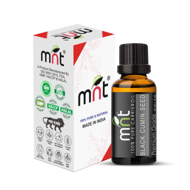 MNT Black Cumin Seed (Kalonji) Carrier Oil - 100% Pure & Natural Oil for Hair and Skin Care (15ML) - Image 2