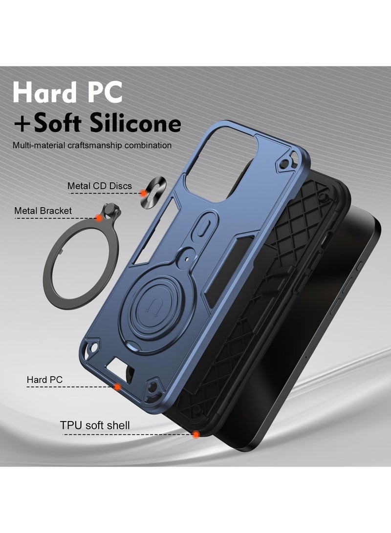 Case Compatible with Nothing Phone (2a) with Magnetic Kickstand Stand, Screen Camera Protection Anti-Drop Shockproof Protective Cover for Nothing Phone 2A - Image 5