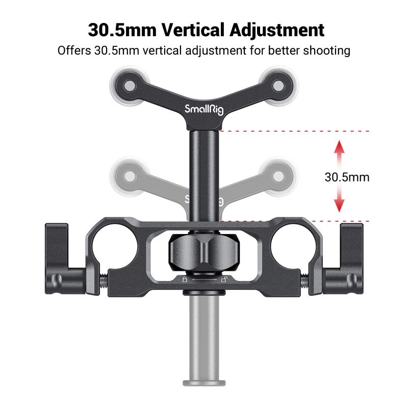 SmallRig Universal 15mm LWS Rod Mount Lens Support 2727 - Image 3