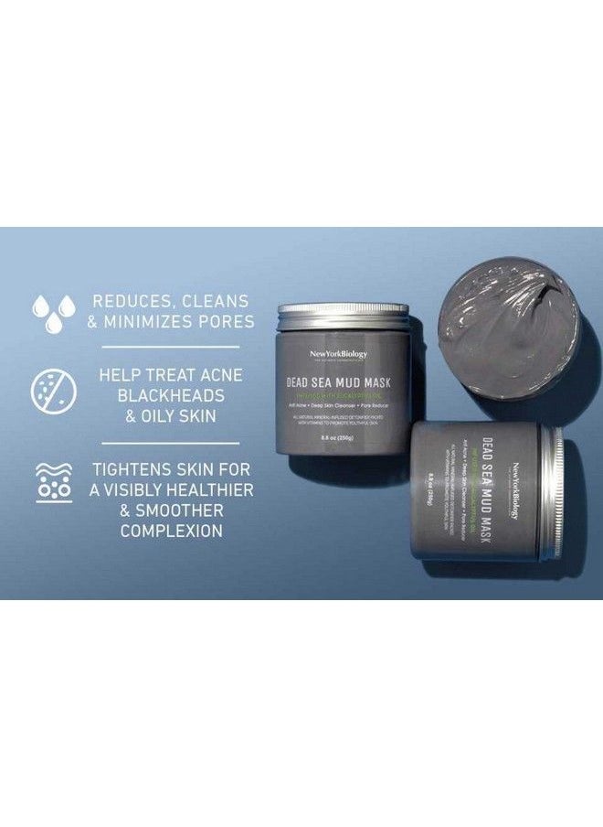 NEW YORK BIOLOGY THE ULTIMATE COSMECEUTICALS - New York Biology Dead Sea Mud Mask For Face And Body Infused With Eucalyptus Spa Quality Pore Reducer For Acne Blackheads And Oily Skin Tightens Skin For A Healthier Complexion 8.8 Oz - Image 1