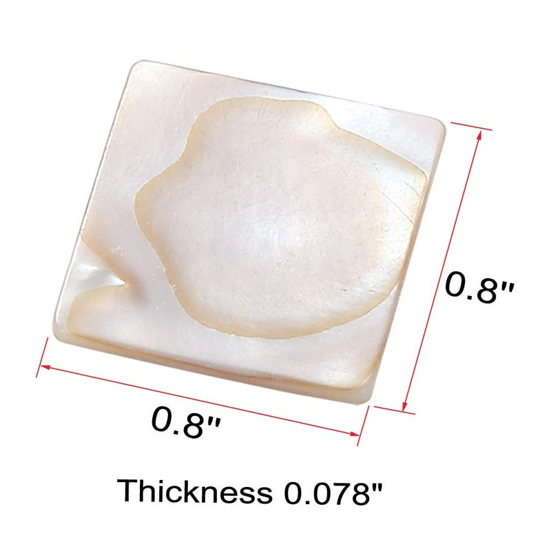 MDLUU 350Pcs Mother of Pearl Mosaic Tiles, Natural Shell Tiles, Square Mosaic Pieces for Home Decoration, Crafts, 0.8"(L) x 0.8"(W) x 0.078"(T) - Image 3