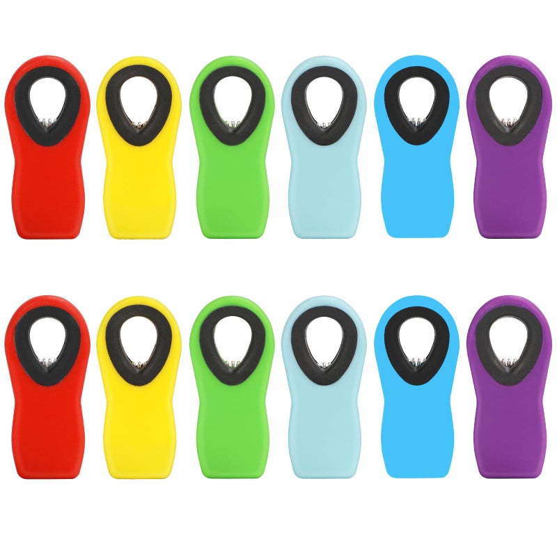 12 Pack Chip Clips Magnetic Bag Clip with Airtight Seal for Chips Bread Snacks Fridge Organizer Kitchen Storage Clips Multicolor