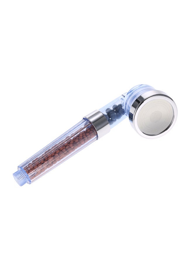 Handheld Water-Saving Bath Shower Nozzle Filter Head Silver/Clear - Image 1