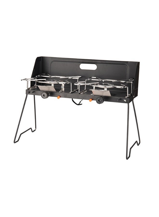 BlueFire Outdoor Portable Double Burner Gas Stove & BBQ Grill with Griddle | Stainless Steel Burners, Piezo Ignition, Stable Blue Flame | Ideal for Camping, Picnic, Home & Outdoor Cooking - Image 5