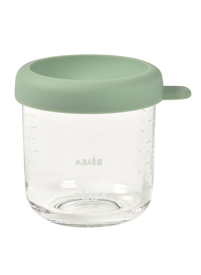 BEABA - Glass Baby Food Storage Jars With Airtight Lid, Sage Green, 250Ml - Image 1