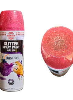 Glitter Spray Paint Intense Shimmer Finish Multi Surface Sparkling Scrapbooking DIY Decorations Interior Use 400ML Various Colors (Red) Brand: Hasanat Essentials