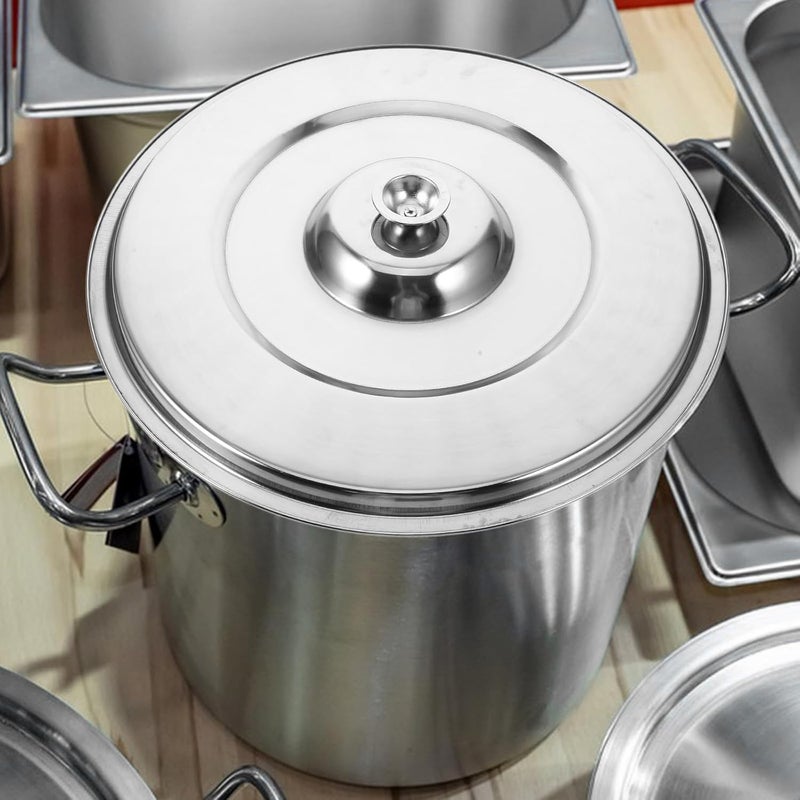 Ciieeo Universal 35cm Stainless Steel Soup Pot Lid, Thickened Grease Splatter Cover for Stock Pot and Skillet, Replacement Lid for Soup Bucket Cooking, Sturdy Kitchen Cookware Accessory - Image 5
