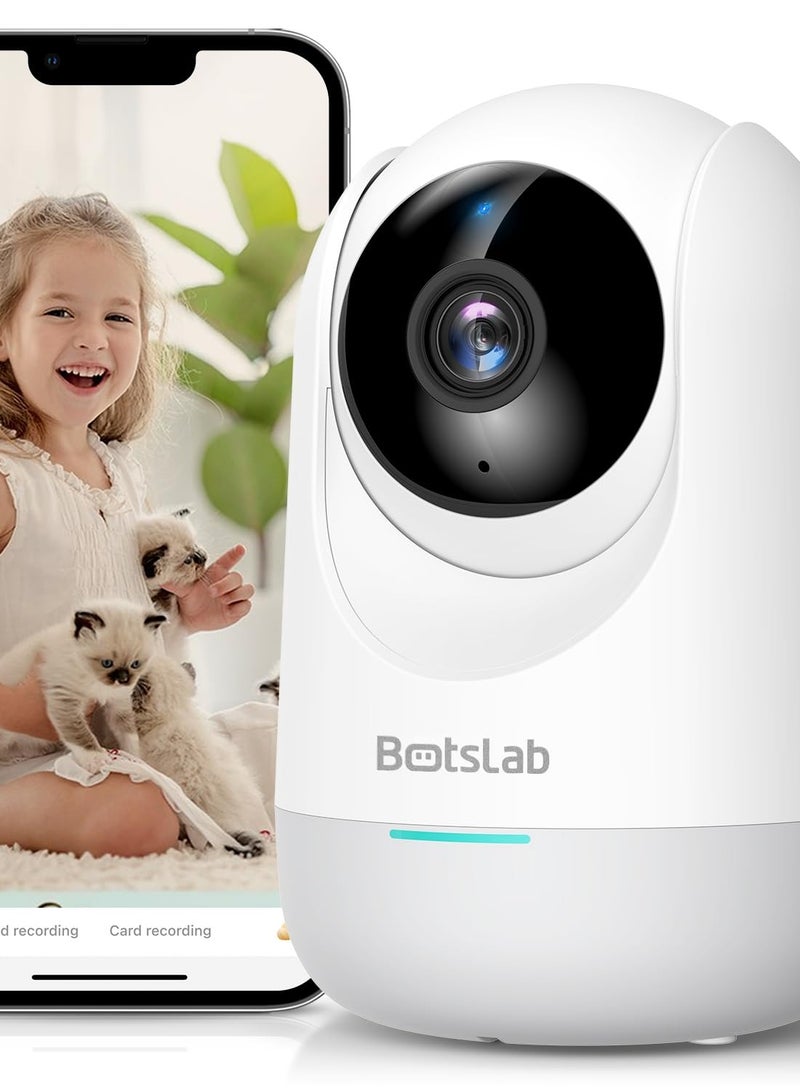 Botslab C211 Smart Pan Tilt Camera, 2K WiFi Indoor Home Security Dome Camera with Human and Motion Detection, Night Vision Baby Monitor, Compatible with Alexa - Image 1