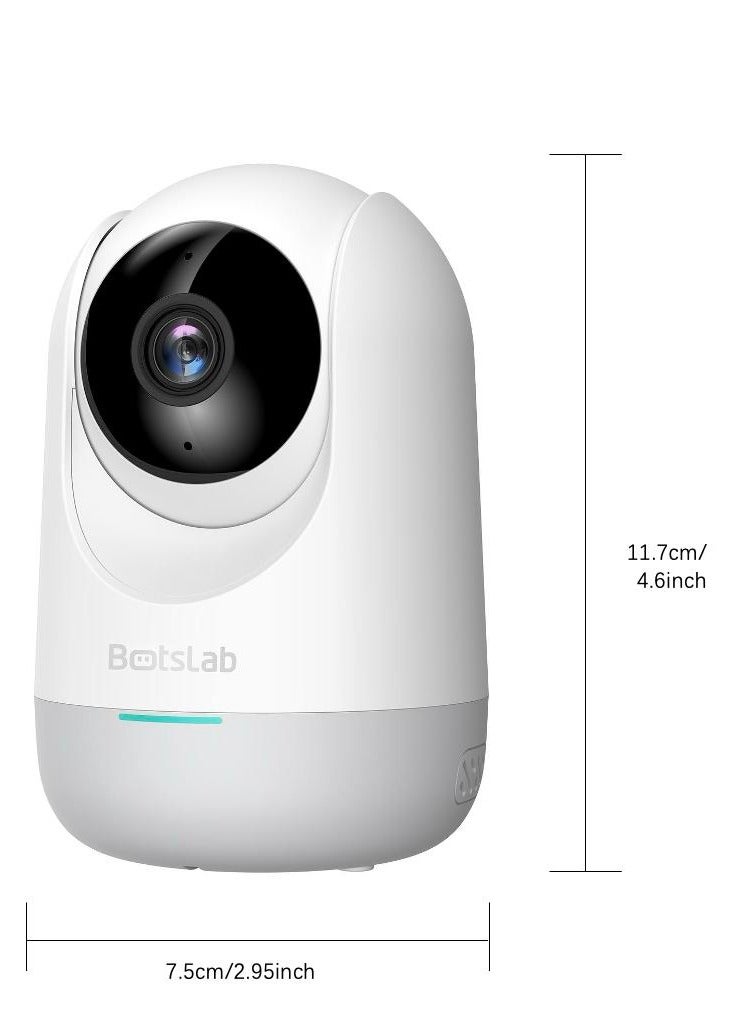 Botslab C211 Smart Pan Tilt Camera, 2K WiFi Indoor Home Security Dome Camera with Human and Motion Detection, Night Vision Baby Monitor, Compatible with Alexa - Image 2