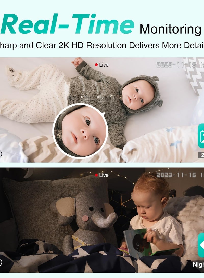 Botslab C211 Smart Pan Tilt Camera, 2K WiFi Indoor Home Security Dome Camera with Human and Motion Detection, Night Vision Baby Monitor, Compatible with Alexa - Image 5