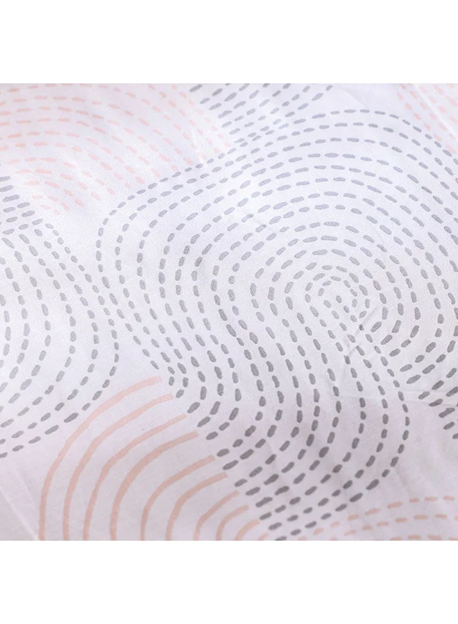 دانوب هوم Danube Home Bliss 2 Piece Single Fitted Sheet Set 120x200 cm Peach | Cotton /Viscos -180 Thread Count Bedding Set For Bedroom